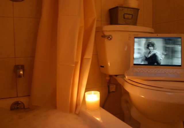 Turn off your cell phone, power down your laptop, and reacquaint yourself with silence in a nice bubble bath. We give you permission to watch a movie while you're in there... however, we cannot recommend you watch Who's Afraid of Virigina Woolf. From experience, we can tell you that's way too stressful.